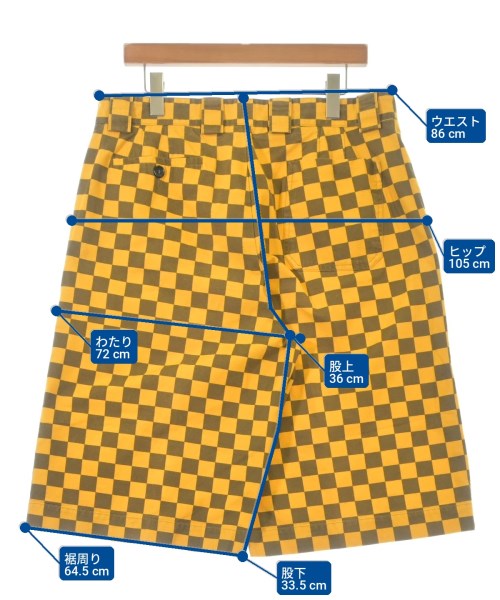 JW Anderson（ジェイダブリューアンダーソン）ショートパンツ 黄 サイズ:42(L位) メンズ/2200705157018
