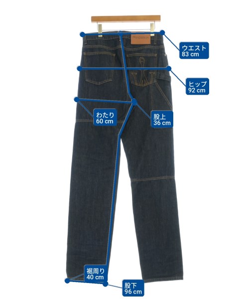 JW Anderson（ジェイダブリューアンダーソン）デニムパンツ 紺 サイズ:48(XXL位) レディース/2200708222201
