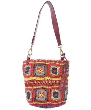 miumiu ショルダーバッグ　赤　ミュウミュウ ミュウミュウ♪キャンバスショルダーバッグ 赤 カナパ