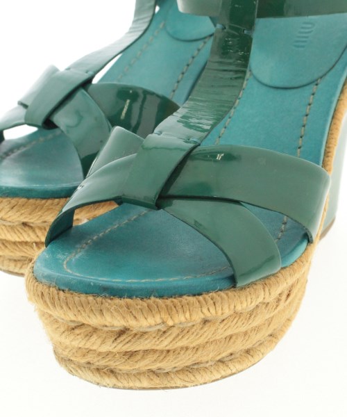 Miu Miu（ミュウミュウ）サンダル 緑 サイズ:37(23.5cm位) レディース 
