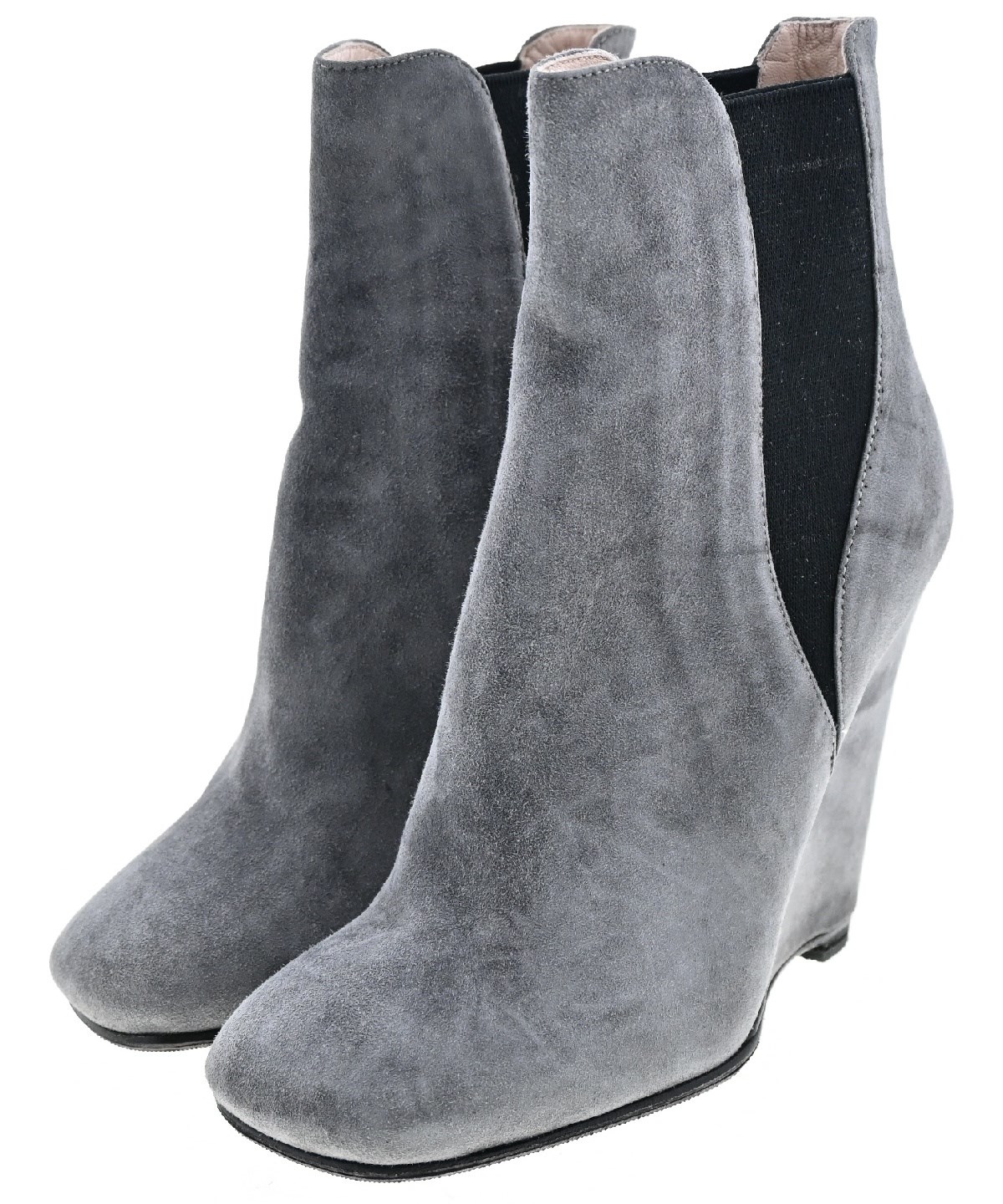 Miu Miu（ミュウミュウ）ブーツ グレー サイズ:EU37(23.5cm位 