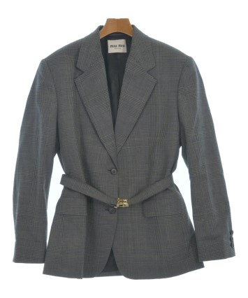Miu Miu（ミュウミュウ）テーラードジャケット グレー サイズ:36(XS位