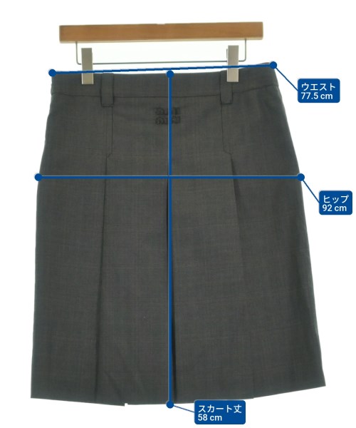 Miu Miu（ミュウミュウ）ミニスカート グレー サイズ:38(S位