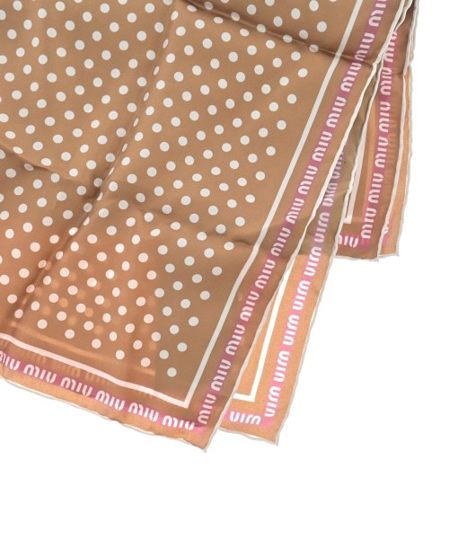 Miu Miu（ミュウミュウ）バンダナ・スカーフ 茶 サイズ:- レディース/2200635546319