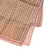 Miu Miu（ミュウミュウ）バンダナ・スカーフ 茶 サイズ:- レディース/2200635546319