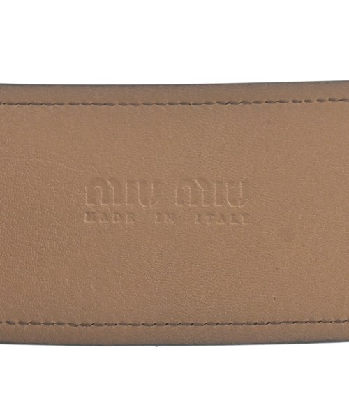 Miu Miu（ミュウミュウ）ベルト 茶 サイズ:28/70 レディース/2200635546333