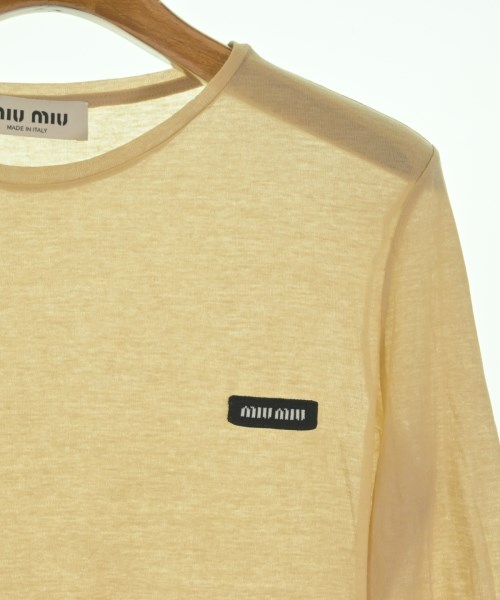 Miu Miu（ミュウミュウ）Tシャツ・カットソー ベージュ サイズ:XS レディース/2200636033054