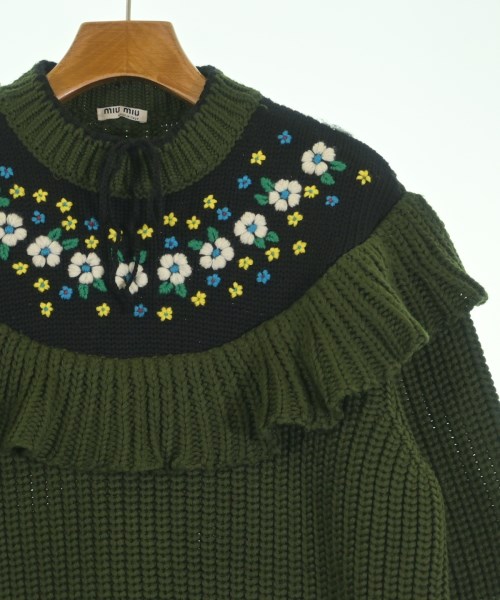 Miu Miu（ミュウミュウ）ニット・セーター 緑 サイズ:36(XS位) レディース/2200636442115