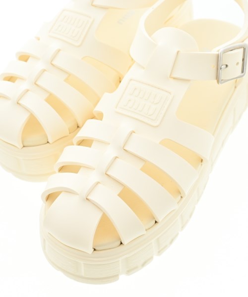Miu Miu（ミュウミュウ）サンダル 白 サイズ:EU38(24.5cm位) レディース/2200634136016