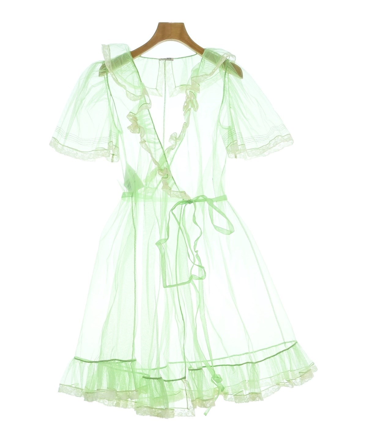 Miu Miu（ミュウミュウ）ワンピース 緑 サイズ:36(XS位) レディース