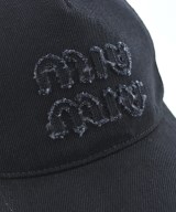 Miu Miu（ミュウミュウ）キャップ 黒 サイズ:M レディース/2200626770266