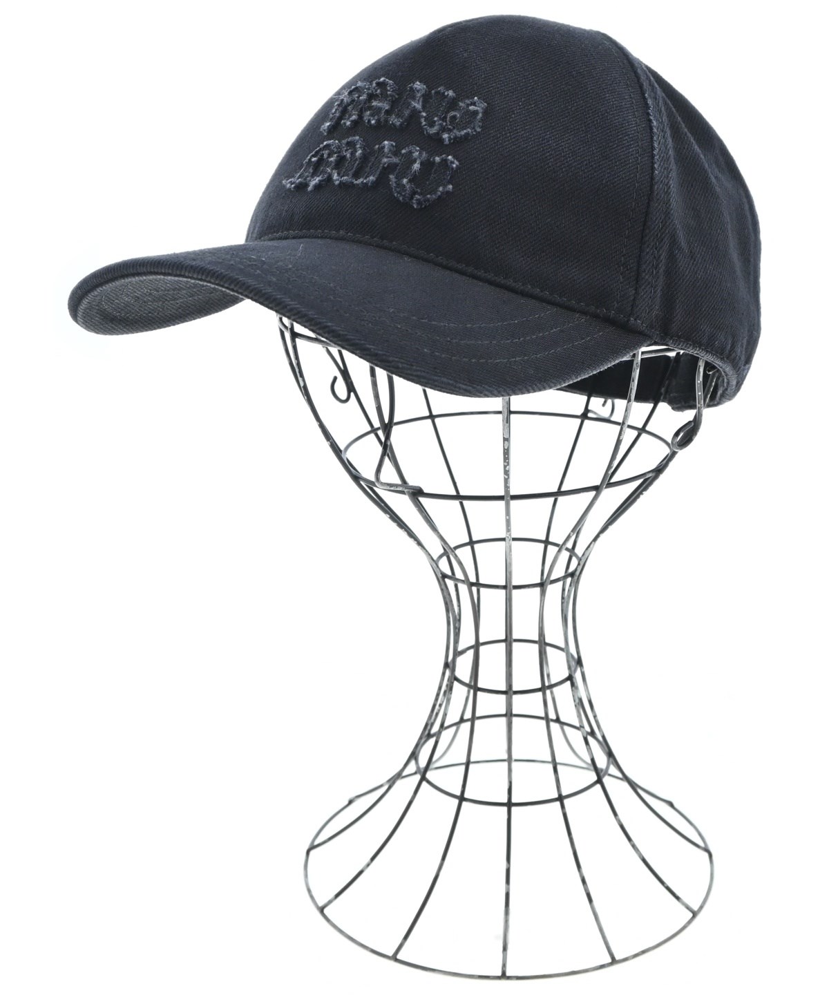 ミュウミュウ　キャップ　コード　M Miu Miu（ミュウミュウ）キャップ 黒 サイズ:M レディース