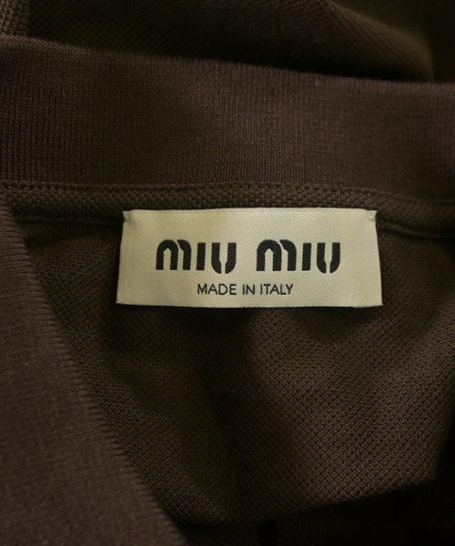 Miu Miu（ミュウミュウ）ポロシャツ 茶 サイズ:S レディース/2200639598208