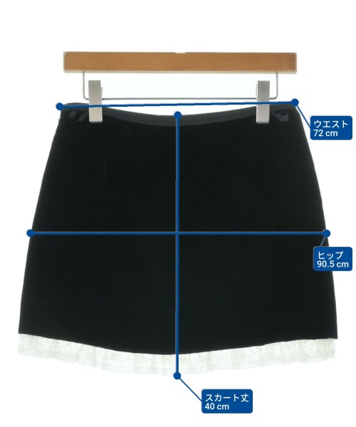 Miu Miu（ミュウミュウ）ミニスカート 黒 サイズ:40(M位) レディース/2200640180027
