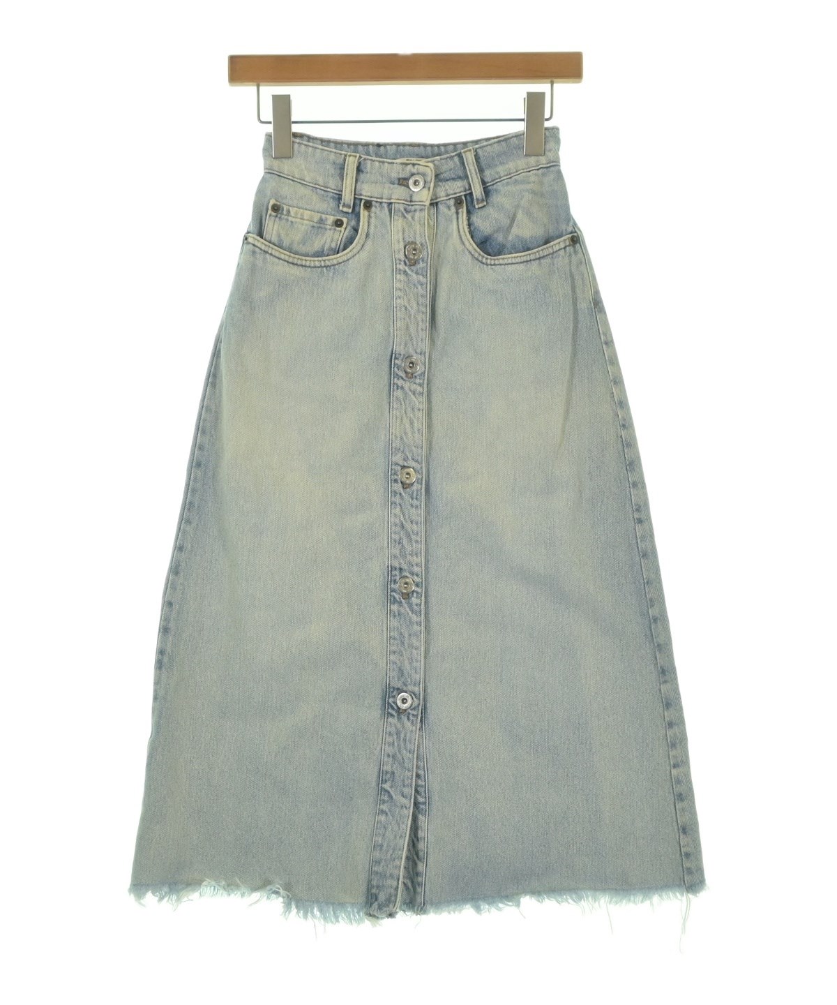 Miu Miu（ミュウミュウ）ロング・マキシ丈スカート 青 サイズ:36(XS位