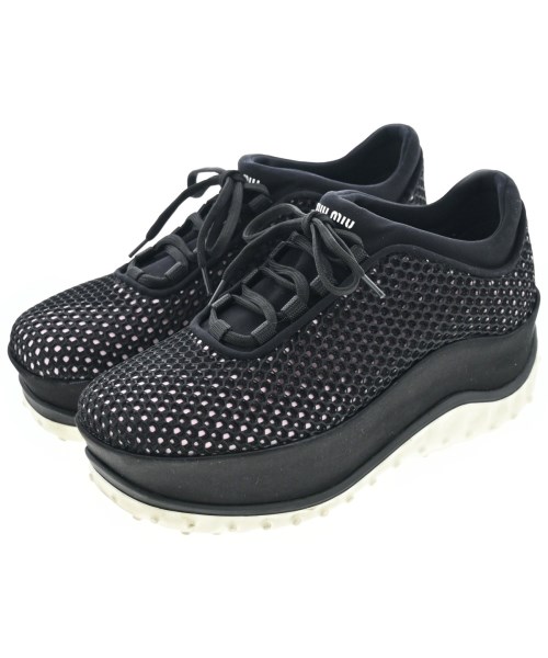Miu Miu(ミュウミュウ)スニーカー 黒 サイズ:EU37(23.5cm位)/2200633034405