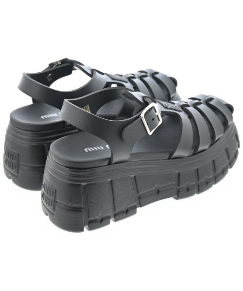 Miu Miu（ミュウミュウ）サンダル 黒 サイズ:EU38(24.5cm位) レディース/2200644172042