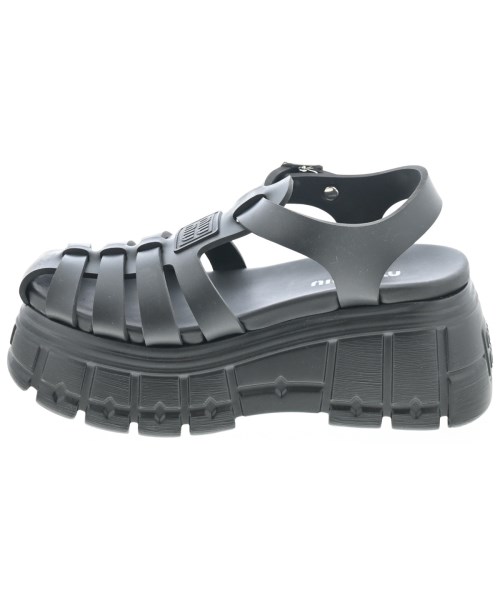 Miu Miu（ミュウミュウ）サンダル 黒 サイズ:EU38(24.5cm位) レディース/2200644172042