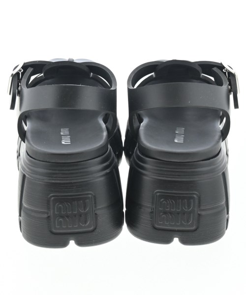 Miu Miu（ミュウミュウ）サンダル 黒 サイズ:EU38(24.5cm位) レディース/2200644172042
