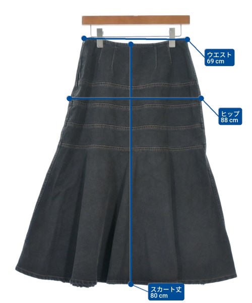 Miu Miu（ミュウミュウ）ロング・マキシ丈スカート 黒 サイズ:40(M位) レディース/2200597431159