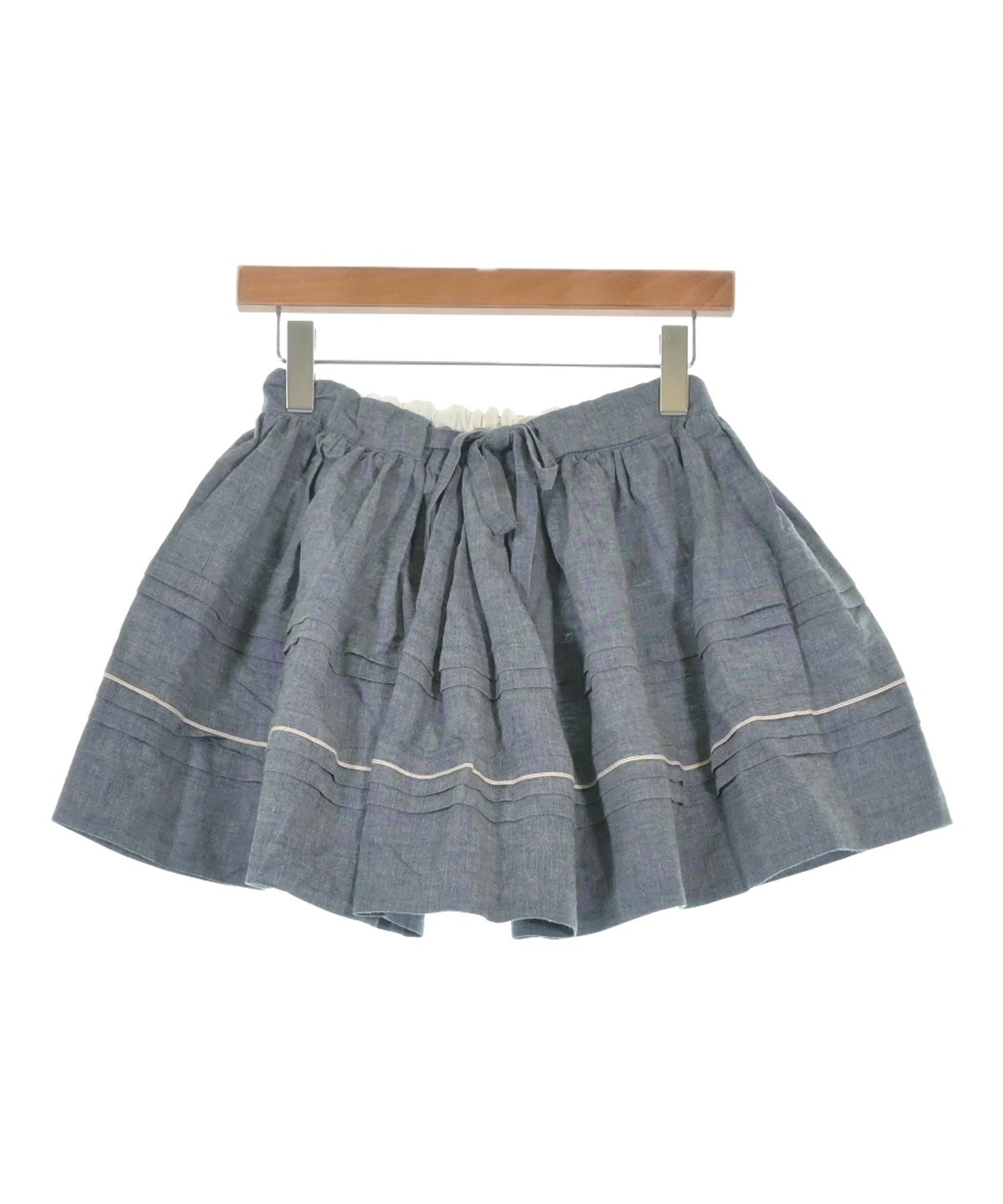 MIUMIU ミュウミュウ コットン チノ Mini Skirt ミニスカート ウォニョン着用♡*MiuMiu*チノ ミニスカート ベージュ (MiuMiu