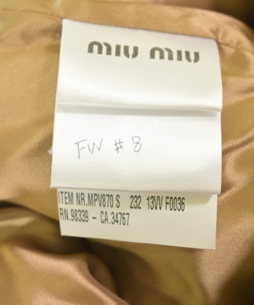 Miu Miu（ミュウミュウ）ピーコート ベージュ サイズ:38(S位) レディース/2200621744019