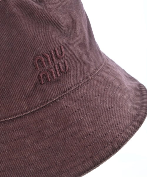 Miu Miu（ミュウミュウ）ハット 赤 サイズ:M レディース/2200621779028