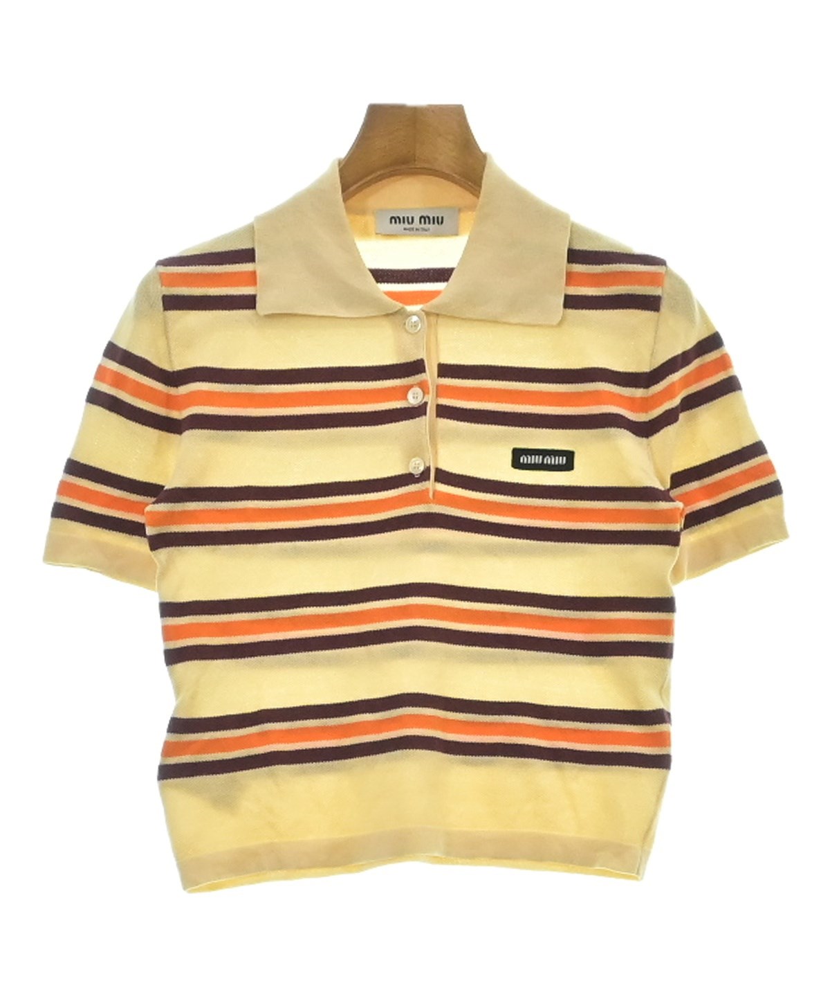 Miu Miu（ミュウミュウ）ポロシャツ 黄 サイズ:38(S位) レディース