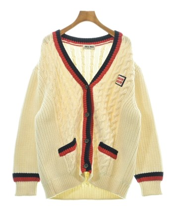 極美品 MiuMiu カーディガン 希少メンズサイズ ミュウミュウ 室内試着のみ Miu Miu（ミュウミュウ）カーディガン 白 サイズ:38(S位) レディース