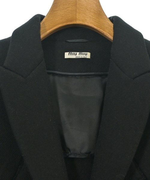 Miu Miu（ミュウミュウ）チェスターコート 黒 サイズ:38(S位) レディース/2200620976183