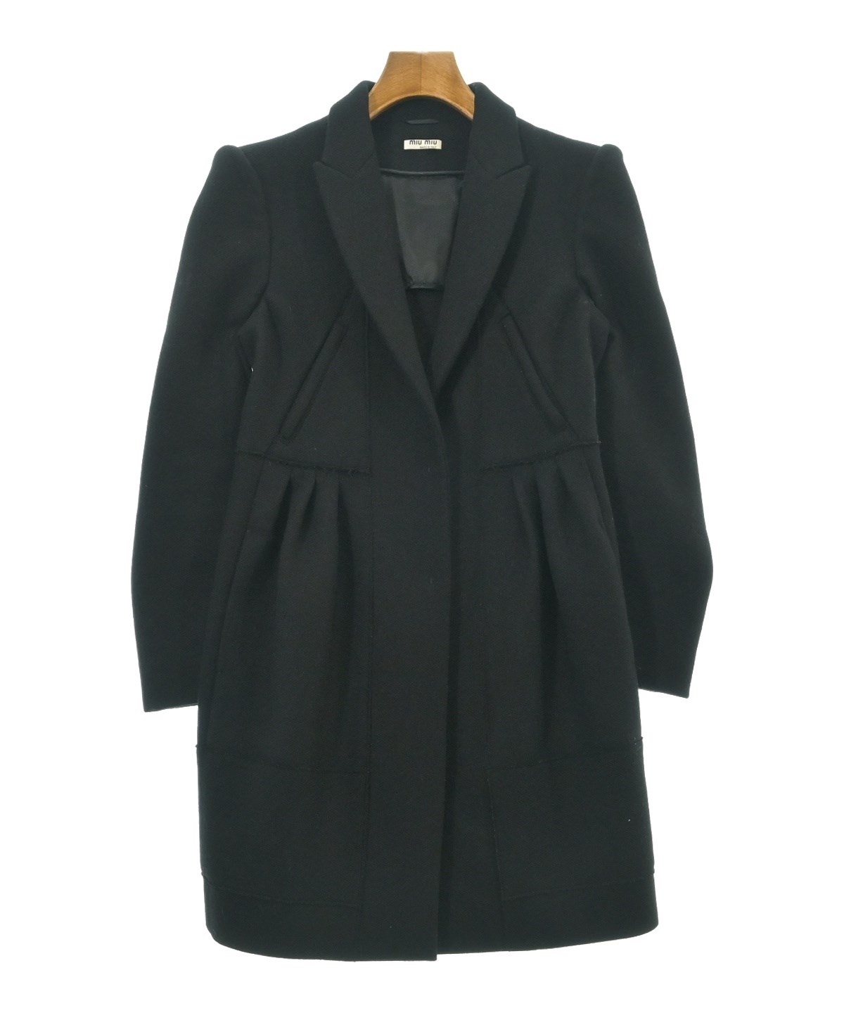 Miu Miu（ミュウミュウ）チェスターコート 黒 サイズ:38(S位