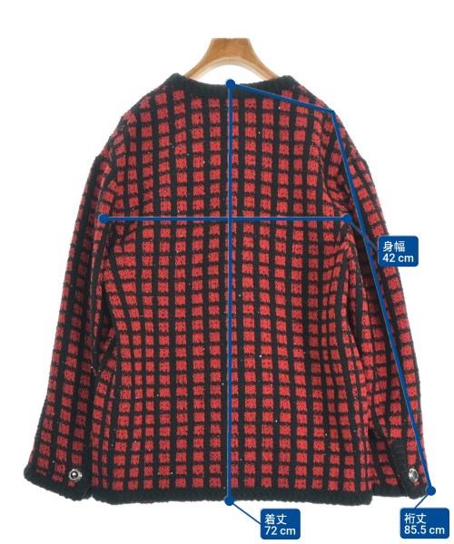 Miu Miu（ミュウミュウ）ノーカラージャケット 赤 サイズ:38(S位) レディース/2200622230139