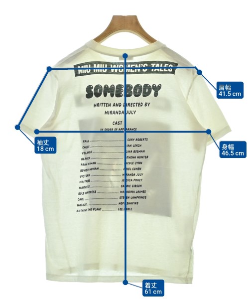 Miu Miu（ミュウミュウ）Tシャツ・カットソー 白 サイズ:L レディース/2200624648062