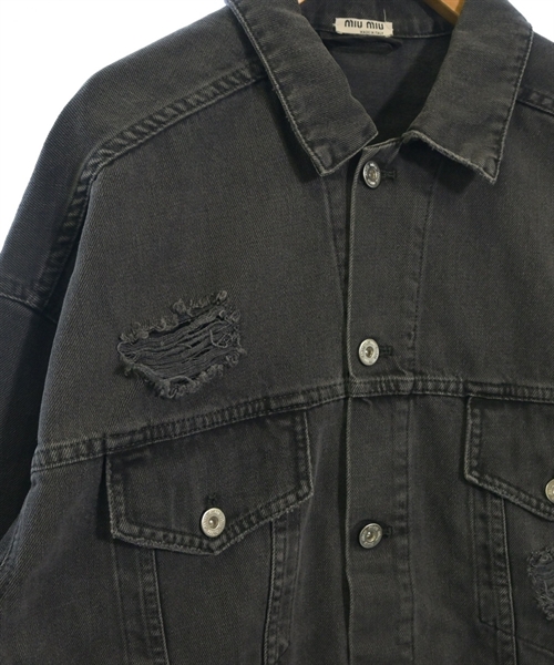 Miu Miu（ミュウミュウ）デニムジャケット 黒 サイズ:36(XS位) レディース/2200624955078