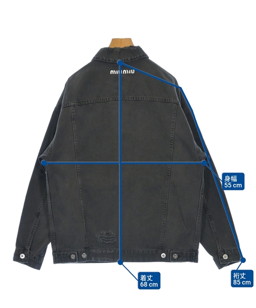 Miu Miu（ミュウミュウ）デニムジャケット 黒 サイズ:36(XS位) レディース/2200624955078