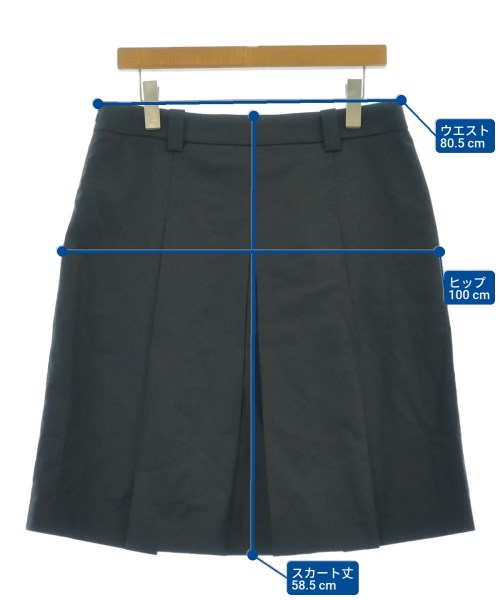 Miu Miu（ミュウミュウ）ひざ丈スカート 紺 サイズ:40(M位) レディース/2200624955108