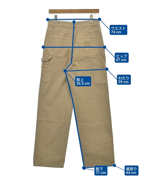 Miu Miu（ミュウミュウ）チノパン ベージュ サイズ:38(S位) レディース/2200625706037