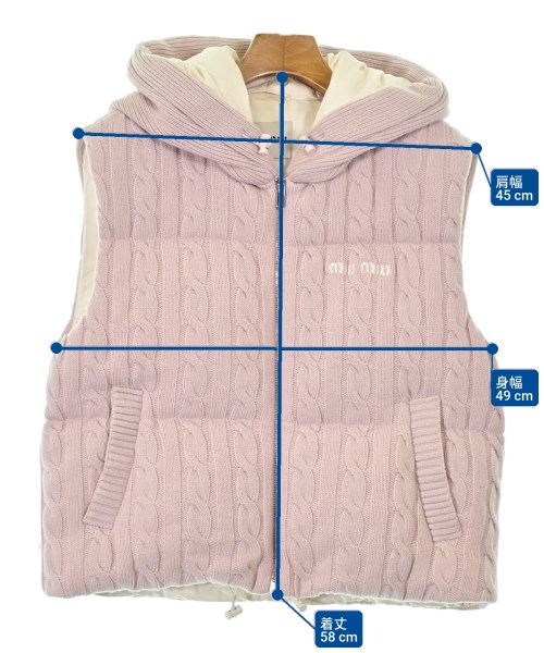 Miu Miu（ミュウミュウ）ダウンジャケット/ダウンベスト ピンク サイズ:38(S位) レディース/2200626950019