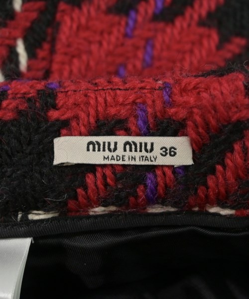 Miu Miu（ミュウミュウ）ひざ丈スカート 赤 サイズ:36(XS位) レディース/2200630148013
