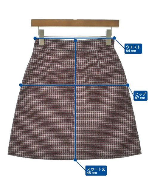 Miu Miu（ミュウミュウ）ミニスカート 赤 サイズ:38(S位) レディース/2200630148020