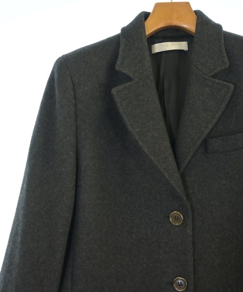 Miu Miu（ミュウミュウ）チェスターコート グレー サイズ:38(S位) レディース/2200632208012