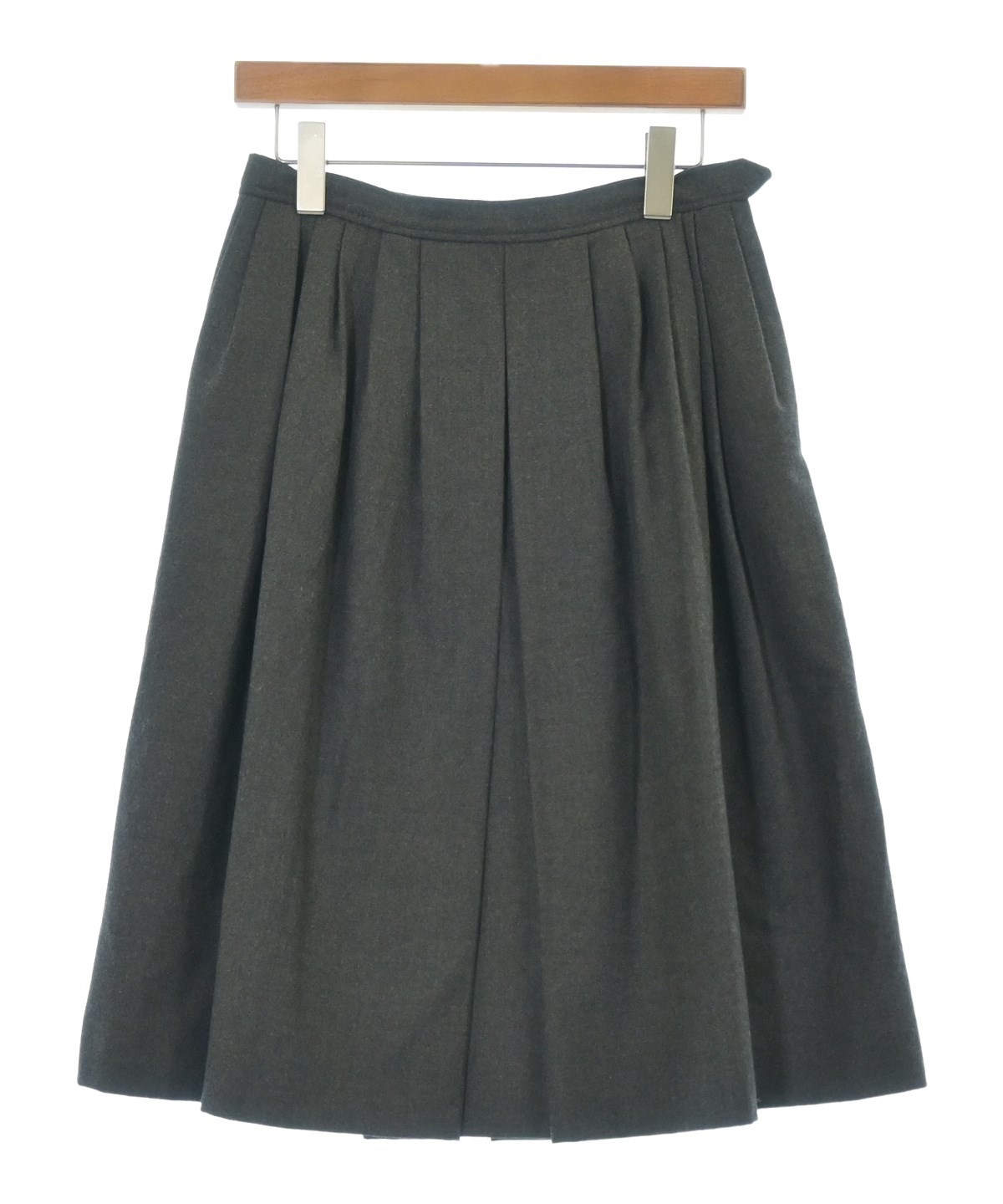 MIUMIU ミュウミュウ　スカート　38 Miu Miu（ミュウミュウ）ひざ丈スカート グレー サイズ:38(S位