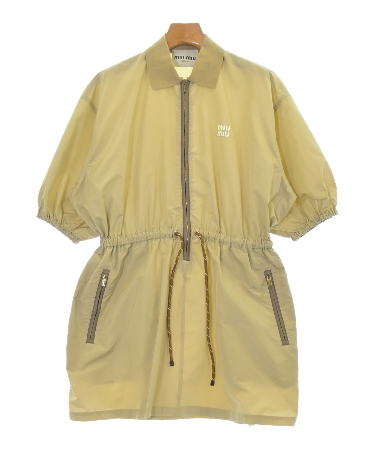 MIU MIU ミュウミュウ Y2K ニット ワンピース ベージュ サイズM Sand Beige Double Cashmere Sweater With Logo | Miu Miu