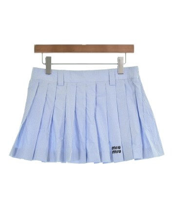 Miu Miu（ミュウミュウ）ミニスカート 青 サイズ:40(M位) レディース
