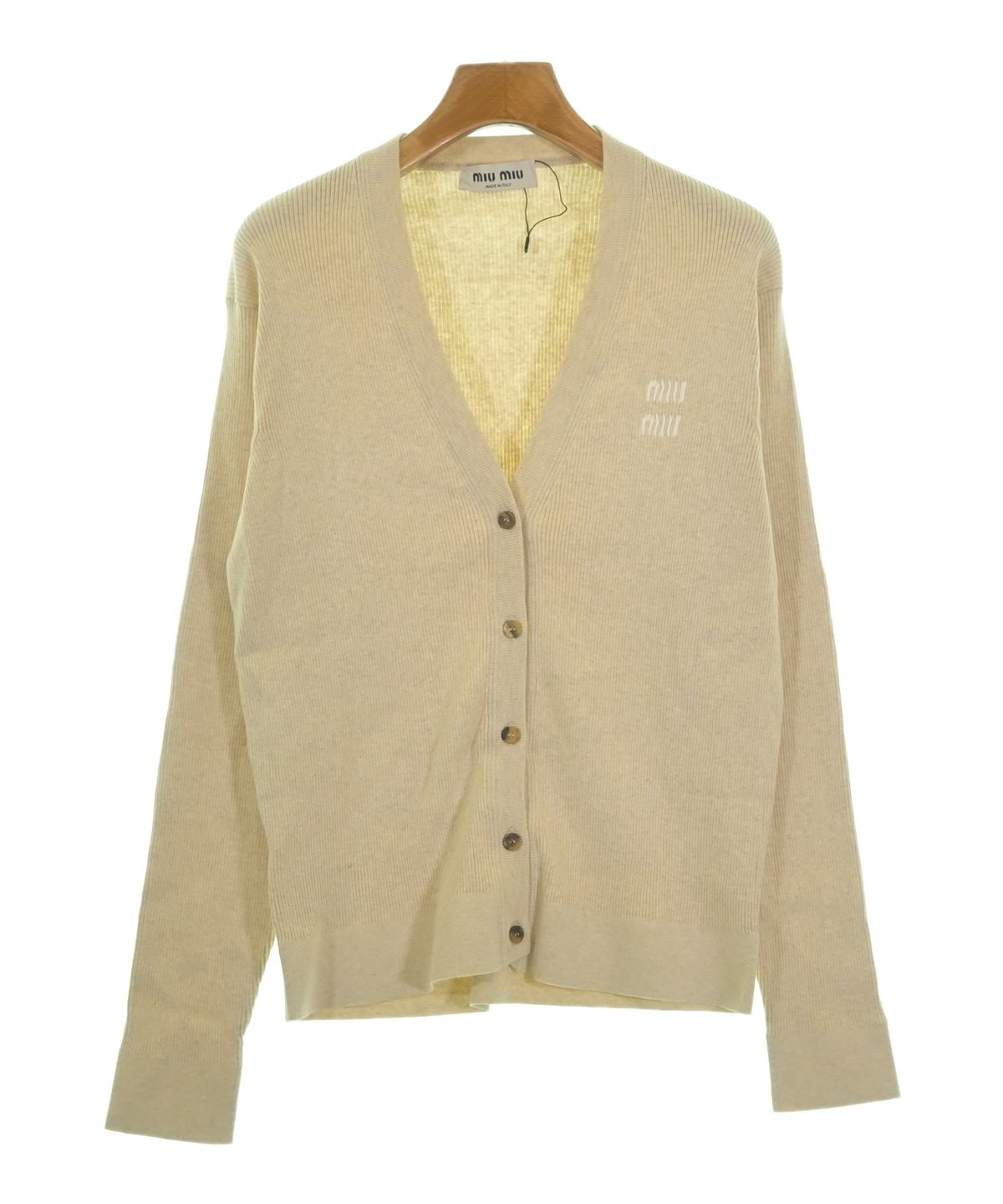 Miu Miu（ミュウミュウ）カーディガン ベージュ サイズ:38(S位