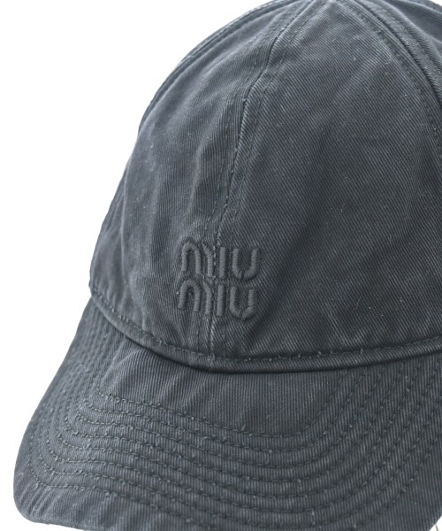 Miu Miu（ミュウミュウ）キャップ 黒 サイズ:M レディース/2200590237185