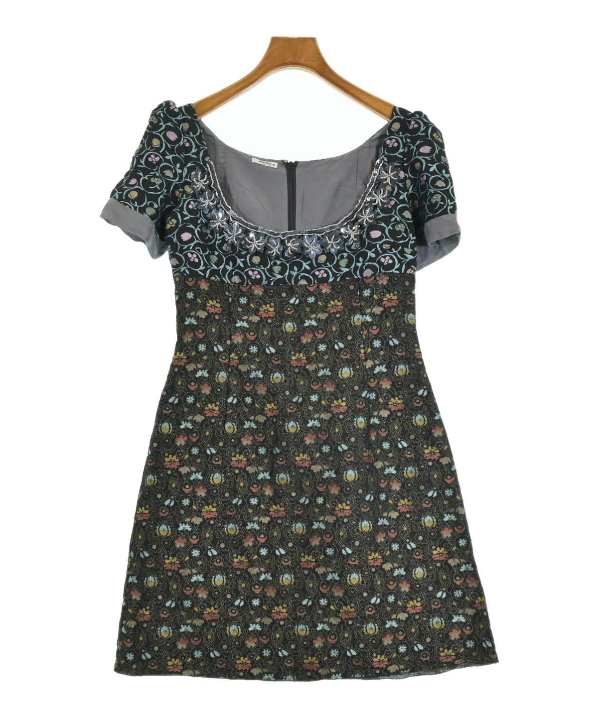 Miu Miu（ミュウミュウ）ワンピース 黒 サイズ:42(M位