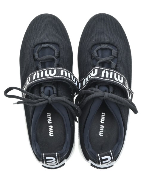 Miu Miu（ミュウミュウ）スニーカー 黒 サイズ:EU38 1/2(25cm位) レディース/2200608208015