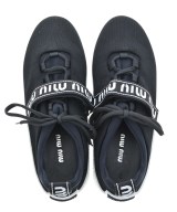 Miu Miu（ミュウミュウ）スニーカー 黒 サイズ:EU38 1/2(25cm位) レディース/2200608208015