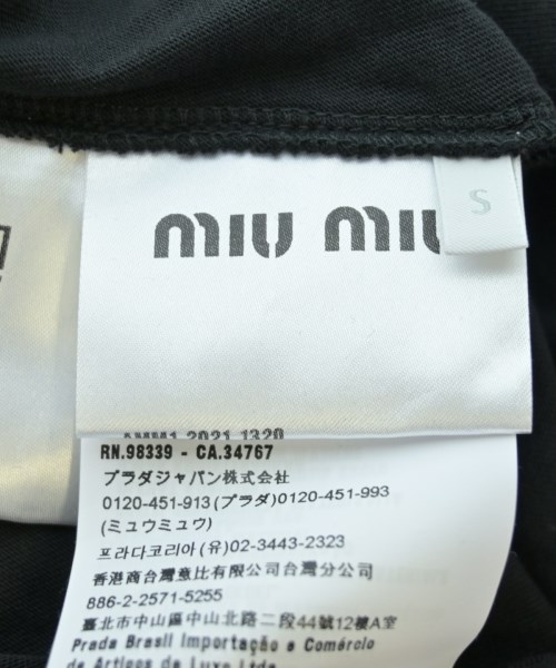 Miu Miu（ミュウミュウ）Tシャツ・カットソー 黒 サイズ:S レディース/2200618242030